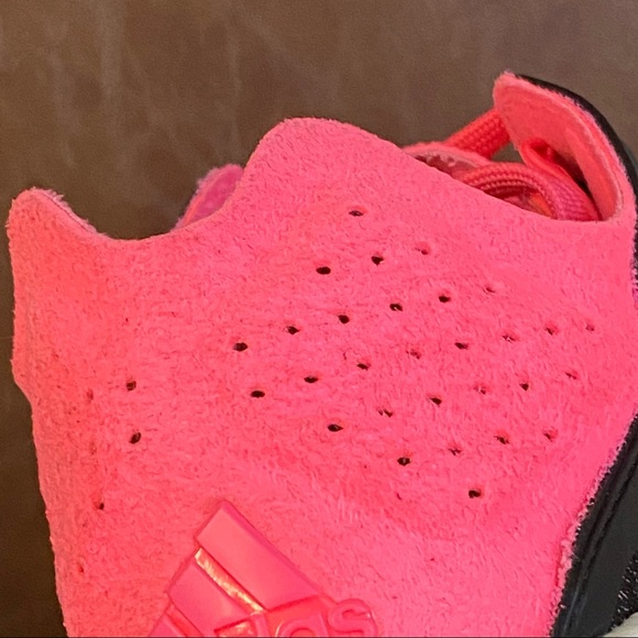 Adidas solar pink black knit pureboost reveal lace up athletic shoes - Picture 9 of 13
